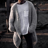 Fongt Men's New Mid-Weddy Knitwear Men's Thick-Knit Sweater Jacket