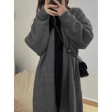 Fongt Glutinous High-End Loose Long Sweater Autumn And Winter 2024 New Lazy Knit Coat