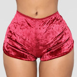 Sexy Velvet Crop Tops Pajamas