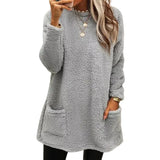 Long Sleeve Pocket Fleece Sweatshirt T-shirt