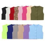 New Series Breasted Round-Neck Vest 2532178-Outfit