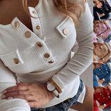 Solid Color Autumn Fashion Long-sleeved Women's