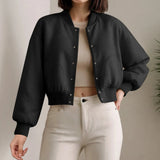 Fongt Women's Autumn New Short-Form Bomber Fashion Jacket