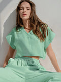 Loose Pajamas Womens Cotton 2 Piece