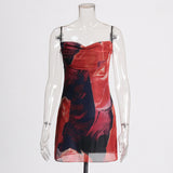 Sexy Sweet And Spicy Dress Dress 2025 Summer New Design Mesh Slings Short