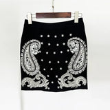 Fongt New Star Fashion Heavy Industry Nails Set With Diamond Lily Hanging Neck Vest Half-Body Skirt Suit