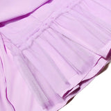 Lilac Deep Neck Corset Tube Mini Dress-Outfit