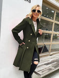 Fongt Autumn And Winter New Long Haired Women's Coat Ebay Large-Size Coat Wish Double Buckle