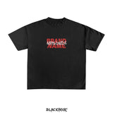 Loose Y2k Top Happy Hip Hop Print Short-Sleeved Goth T-Shirt Lovers' Sweatshirt Men's Wear-Outfit