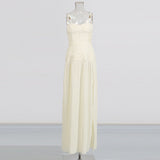 Fashion Sexy Style Dress Woman 2025 Summer New Temperament Folded Fish Bone Design Open Fork Sling