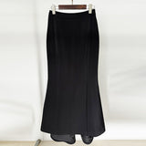 Fongt New Star Fashion Heavy Industry Diamond Nail Beads Blazer Open Fork Fishtail Long Dress