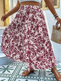 Fongt Women's Clothing 2024 Summer New Printed Woven Half-Dress