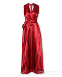 New Wish Spring And Summer Striped Straps V-Collar Sexy Evening Dress Women's Spot-Outfit