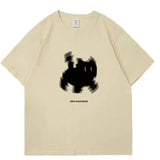 Aesthetic Black Cat Print Oversized T-shirt-Outfit
