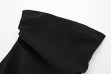 New Spring Style Midi Fold Decoration Forked Design Breast Dress 2698707-Outfit