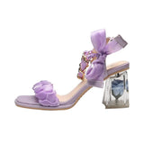 Fongt Sandal Woman 2024 New Summer Thick Heel Non-Slip Fairy Wind With Skirt French Evening Wind High Heels-Outfit
