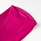 Pink Strapless Ruffles Mini Dress-Outfit
