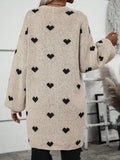 Fongt Love Knitted Shirt Fashion Casual Sweater Coat Woman