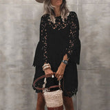 Fongt Summer New Women's Dress National Style Lace Temperament Small Scented