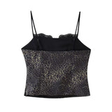 New Spring Style Satin Lace Splice Halter Top 3067132-Outfit