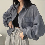 Fongt Chic 2025 Spring French Vintage Single-Drenaught Clip Lantern Shirt Long Sleeved Jacket Woman