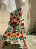 Floral Midi Print Skirt-Outfit