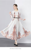 Fongt New Women's Dress Dress Oversized Dress Print 100 Folds T-Shirt With T-Shirt Holiday Casual Dress