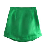 Women High Street Solid Color Side Zipper Sexy Mini Skirt Faldas Mujer Ladies Light Soft Slim Chic Vestidos clothes size