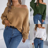 Fongt Shooting 2025 Autumn And Winter Casual Relaxation Solid Color Bat Sleeve Sweater Women's Clothing