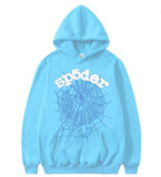 Fongt Fashion Trend Foam Sp5der Spider Web Print Loose Hoodie Couple Hoodie Hoodie
