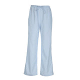 Fongt Cloth Forget Lazy Wind Stripes Loose Thin Tie With Low-Rise Slacks Hot Girl Knitted Broad Leg Trousers