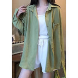 Fongt Sunscreen Shirt Coat Women's Summer Thin Design Small Loose Shirt Summer 2025