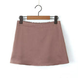Spring Style Classic Holiday Shorts, Solid Color Shorts, Half Skirt, A-Shaped Skirt.-Outfit