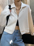 jacket with zip in white or