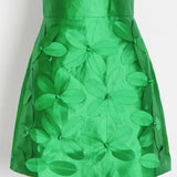 STREET New Fashion 2022 Runway Designer Skirt Women's High Waist Patchwork Appliques Floral Mini