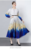 Fongt New Women's Dress Dress Oversized Dress Print 100 Folds T-Shirt With T-Shirt Holiday Casual Dress