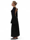 Fongt Sexy Bareback Dress Knitted Thin Autumn And Winter 2023 Holiday