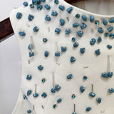 Fongt Star Fashion New Heavy Industry Nail Bead Vest Top Open Skirt Set Two Sets