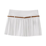 Vest Top 2010816 With Belt Wide Pleated Skirt Trousers 4365403 Suit-Outfit