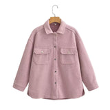 Fongt Explosion Women's Fashion Blouse Solid Color Hair Coat