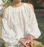 Fongt Spring And Summer New Small Fragrant Style Shorts Set Of Women's Long-Sleeved French Embroidery Tops Shenzhen South Oil Women's