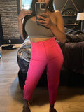 Casual High Waist Pure Color