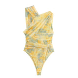 New Silk Mesh Slim Sexy Asymmetrical Jumpsuit 5039337-Outfit