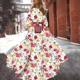 Fongt Spring New Digital Print Dress Dress Holiday Dress Women's