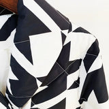 QUALITY Newest 2023 Winter Designer Parka Coat Women's Lion Buttons Houndstooth Printed Down