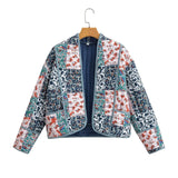Fongt Women's ZA Summer New Street Fashion Blouse Print Temperament Cotton Coat