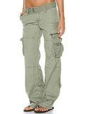 Low Waist Baggy Parachute Cargo Pants-Outfit