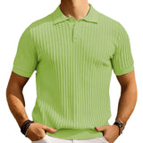 Fongt Men's New Summer Candy-Colored Knits Men's Casual Polo Shirts