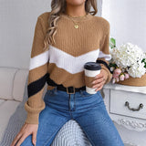 Fongt Wind Shooting 2025 Autumn And Winter Casual Coloring Lantern Long-Sleeved Jacket Sweater Women's Clothing