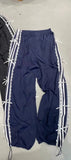 Lace Stripe Bow Trackpants-Outfit